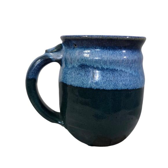 Pottery Crested Butte Ski Blue MUG Snow Billings Montana - Picture 3 of 9